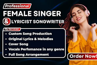 be your female rock singer, female pop singer, songwriter and female vocalist