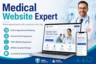design medical website healthcare clinic doctor wordpress site
