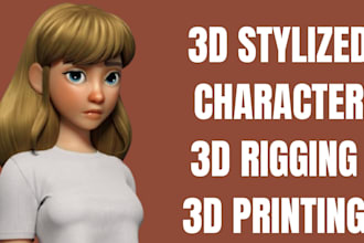 3d character modeling stylize rigging animation game lowpoly