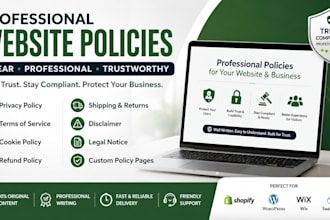 write gdpr privacy policy and terms for shopify website