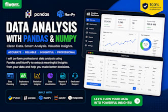 perform data analysis using python pandas and numpy