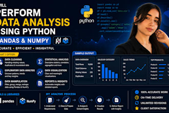 perform data analysis using python pandas and numpy
