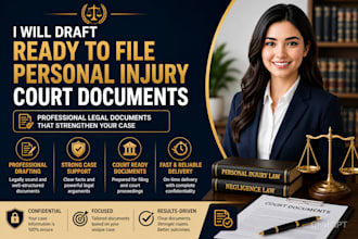 draft ready to file personal injury court documents