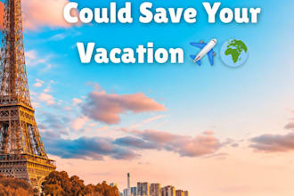 plan a researched travel itinerary for your vacation or trip