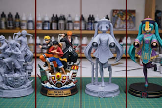 3d print and paint anime figure 3d miniature warhammer dnd tabletop resin model
