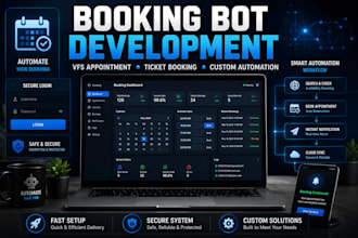 customize booking bot,vfs appointment,vfs appointment bot,vfs bot,ticket bot