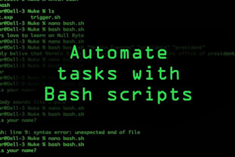 create custom scripts in python, bash, powershell, sql