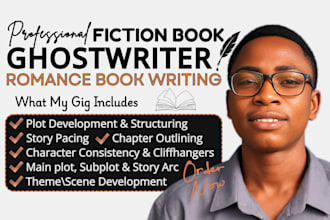 do fiction book writing, novel ghostwriter and romance book ghostwriter