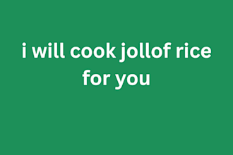 cook jollof rice for you