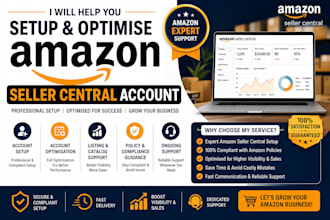fully setup your amazon fba seller central account