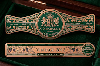 do a premium  luxury cigar brands, label and box logo