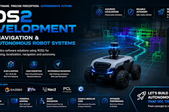do ros2 development, slam navigation and lidar  autonomous robot systems