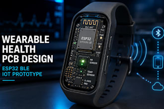 design wearable health smart pcb using esp32 stm32 ble bluetooth low energy iot