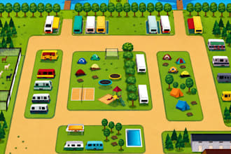 design professional campground map, rv park map and resort site plan