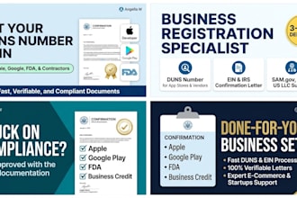 help with d u n s number for apple, google, fda form dun bradstreet