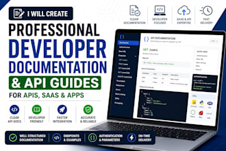 write developer documentation for apis saas and apps