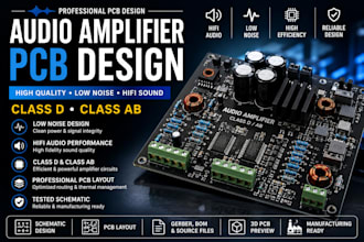 design high quality audio amplifier pcb with low noise hifi class d ab circuits