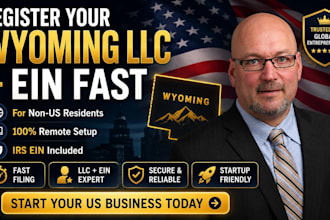 register wyoming llc and ein for non US resident business