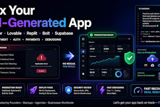 fix your ai generated app, backend, deployment or bugs