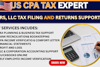 prepare US CPA audit review tax accounting tax planning bookkeeping CPA letter