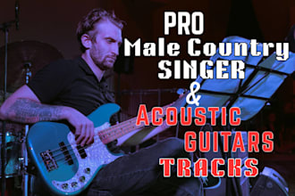 record acoustic guitar male country vocals with acoustic guitar country pop song