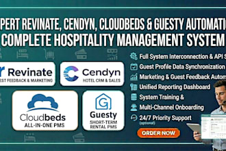 setup revinate cendyn cloudbeds amadeus and guesty automation system