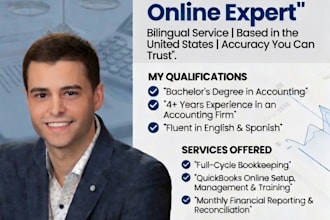 provide expert bookkeeping services with quickbooks online