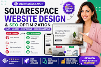 redesign squarespace website, fix squarespace website, SEO and speed optimize