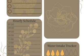 design a luxury aesthetic digital planner template in canva