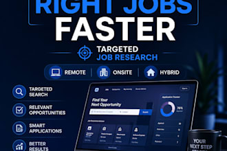do targeted job search, web research and find relevant job opportunities