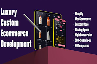 craft ecommerce website, luxury brand identity and ads