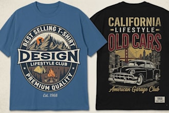 do custom streetwear t shirt and graphic t shirt design for you