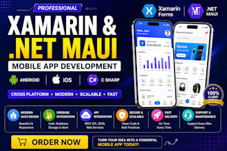 develop xamarin forms and dot net maui mobile app for android ios