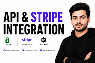integrate API, stripe, auth and backend in your saas app