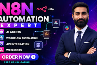 build n8n ai agent, n8n automation, n8n workflow and ai workflow automation