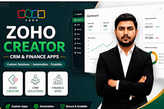 automate your business using zoho creator, CRM, and finance