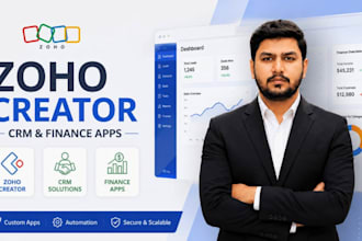 automate your business using zoho creator, CRM, and finance