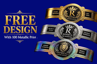 design a creative cigar logo, bands, labels, brands or box design