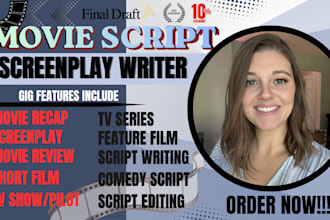 write or format your screenplay film script TV pilot tv series using final draft