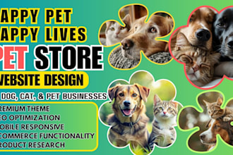 build a high converting wordpress pet store website for dogs cats brands