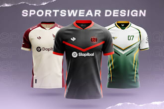 design custom esports jersey, sublimation sportswear and teamwear