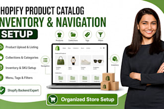 setup shopify product catalog collections and inventory