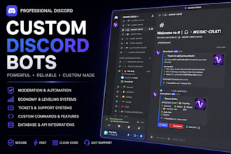 develop an advanced custom discord bot in python