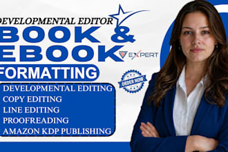 be developmental editor, proofread, format, romance book, and fiction editor