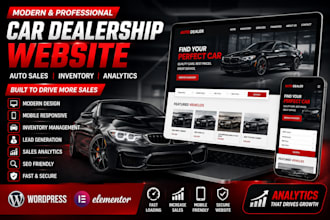 build a modern wordpress car dealership website for auto sales analytics booking