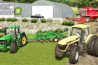 create a custom savegame and fully built farm for farming simulator 25