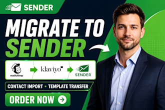 migrate to sender from mailchimp klaviyo contact import template transfer