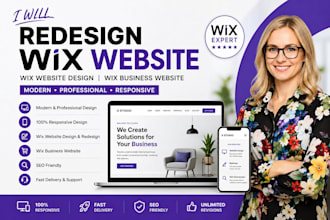 redesign wix website wix website design business website