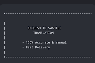 do professional english to swahili translation
