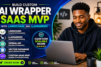 build custom ai wrapper saas mvp with langchain and  llamalndex